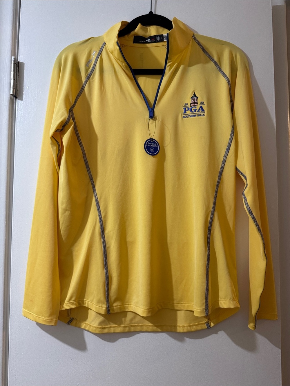 RLX Ralph Lauren Yellow PGA Southern Hills Quarter-Zip Pullover